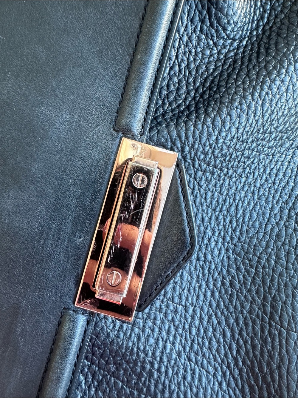 Alexander Wang Black Leather Crossbody Bag with Rose Gold Hardware - Picture 4 of 7
